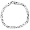 Pompeii3 Men's Figaro Link 14k Gold (19gram) Or Platinum (30gram) 5.5mm Bracelet 8" In Multi