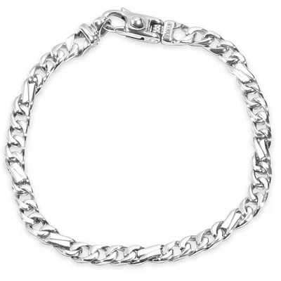 Pompeii3 Men's Figaro Link 14k Gold (19gram) Or Platinum (30gram) 5.5mm Bracelet 8" In Multi
