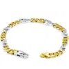 Pompeii3 Men's Figaro Link 14k Gold (19gram) Or Platinum (31gram) 6mm Bracelet 8" In Silver