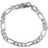 Pompeii3 Men's Figaro Link 14k Gold (23gram) Or Platinum (37gram) 7.5mm Bracelet 8" In Multi
