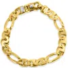 Pompeii3 Men's Figaro Link 14k Gold (30gram) Or Platinum (49gram) 9.5mm Bracelet 8.5" In Multi