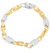Pompeii3 Men's Figaro Link 14k Gold (32gram) Or Platinum (52gram) 7.5mm Bracelet 8.5" In Gold