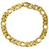 Shop Pompeii3 Men's Figaro Link 14k Gold (34gram) Or Platinum (54gram) 8.5mm Bracelet 8.25"