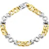 Pompeii3 Men's Figaro Link 14k Gold (38gram) Or Platinum (61gram) 8.5-9.5mm Bracelet 8.5" In Multi
