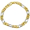 Pompeii3 Men's Figaro Link 14k Gold (41gram) Or Platinum (66gram) 8mm Bracelet 8.5" In Gold