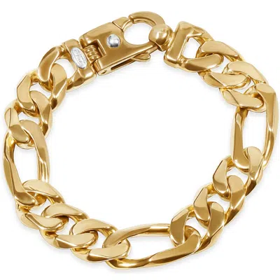 Pompeii3 Men's Figaro Link 14k Gold (79gram) Or Platinum (123gram) 13.5mm Bracelet 8.5"