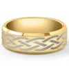 Pompeii3 Men's Gold Plated Tungsten Ring Celtic Laser 8mm Wedding Band In Multi