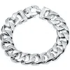 Pompeii3 Men's Heavy Cuban Link 14k Gold (142gram) Or Platinum (228gram) 15mm Bracelet 8.5" In Silver