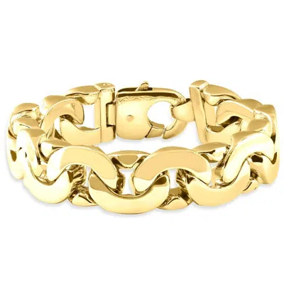 Pompeii3 Men's Heavy Mariner 14k Gold (206gram) Or Platinum (331gram) 16.5mm Link Bracelet 9.5" In Multi
