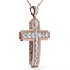 Pompeii3 Men's Huge 2 1/2" Hip Hip 16ct Diamond Cross Pendant Gold Necklace 40grams In Multi