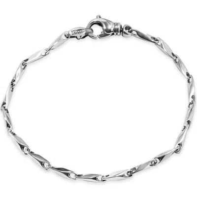 Pompeii3 Men's Link 14k Gold (11gram) Or Platinum (19gram) 2.5mm Bracelet 8" In Silver