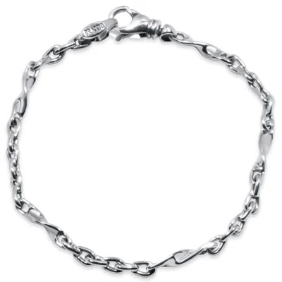 Pompeii3 Men's Link 14k Gold (12gram) Or Platinum (19gram) 4mm Bracelet 8.25" In Multi