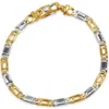 Pompeii3 Men's Link 14k Gold (14gram) Or Platinum (23gram) 5mm Bracelet 8.5" In Gold