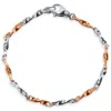 Pompeii3 Men's Link 14k Gold (15gram) Or Platinum (25gram) 4.5mm Bracelet 8" In Multi