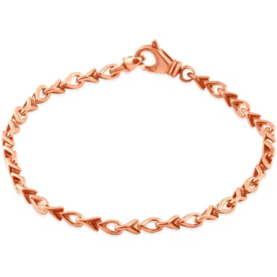 Pompeii3 Men's Link 14k Gold (17gram) Or Platinum (27gram) 3.5mm Bracelet 8" In Multi