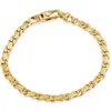 Pompeii3 Men's Link 14k Gold (17gram) Or Platinum (28gram) 5.5mm Bracelet 8.5" In Gold