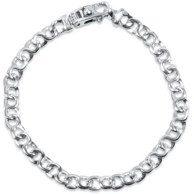 Pompeii3 Men's Link 14k Gold (17gram) Or Platinum (28gram) 6mm Bracelet 8" In Multi