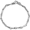 Shop Pompeii3 Men's Link 14k Gold (19gram) Or Platinum (31gram) 4mm Bracelet 8" In Silver