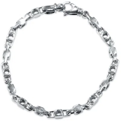 Pompeii3 Men's Link 14k Gold (20gram) Or Platinum (32gram) 4.5mm Bracelet 8.5" In Multi