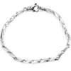 Pompeii3 Men's Link 14k Gold (22gram) Or Platinum (35gram) 4mm Bracelet 8" In Silver