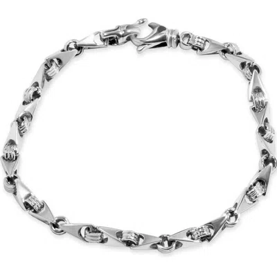 Pompeii3 Men's Link 14k Gold (22gram) Or Platinum (36gram) 5.5mm Bracelet 8.5" In Metallic