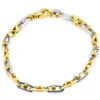 Pompeii3 Men's Link 14k Gold (23gram) Or Platinum (37gram) 5.5-6.5mm Bracelet 8.5" In Silver