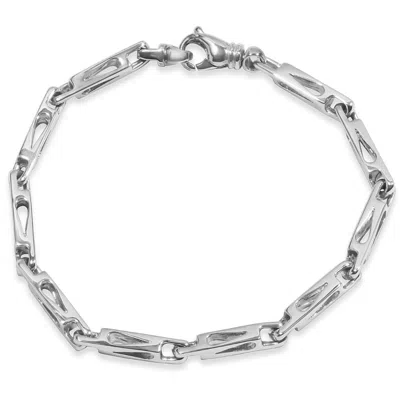 Pompeii3 Men's Link 14k Gold (24gram) Or Platinum (39gram) 4mm Bracelet 8" In Multi