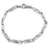 Pompeii3 Men's Link 14k Gold (24gram) Or Platinum (39gram) 4mm Bracelet 8" In Silver