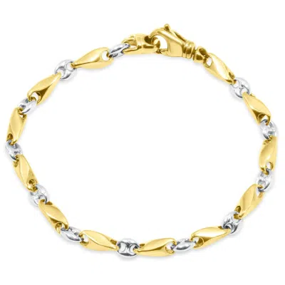 Pompeii3 Men's Link 14k Gold (24gram) Or Platinum (39gram) 4mm Bracelet 8.5"