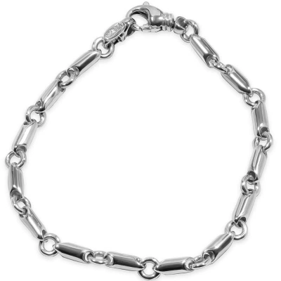 Pompeii3 Men's Link 14k Gold (25gram) Or Platinum (40gram) 4mm Bracelet 8.5" In Multi