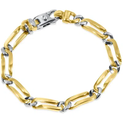 Pompeii3 Men's Link 14k Gold (28gram) Or Platinum (45gram) 7.5mm Bracelet 8.5" In Multi
