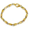 Pompeii3 Men's Link 14k Gold (31gram) Or Platinum (51gram) 4.5mm Bracelet 8.5" In Silver