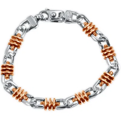 Pompeii3 Men's Link 14k Gold (33gram) Or Platinum (53gram) 8.5mm Bracelet 8.5" In Multi