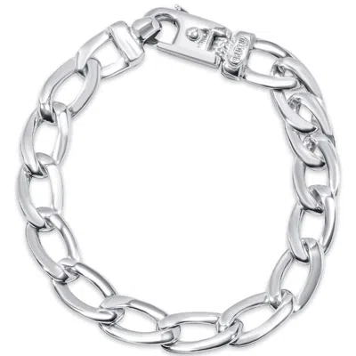 Pompeii3 Men's Link 14k Gold (34gram) Or Platinum (54gram) 7.5mm Bracelet 8" In Multi
