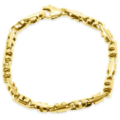 Pompeii3 Men's Link 14k Gold (34gram) Or Platinum (55gram) 6mm Bracelet 9" In Multi