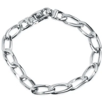 Pompeii3 Men's Link 14k Gold (34gram) Or Platinum (55gram) 8.5mm Bracelet 8.5" In Silver