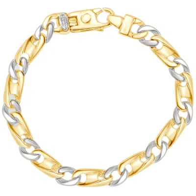 Pompeii3 Men's Link 14k Gold (35gram) Or Platinum (56gram) 7.5mm Bracelet 8"