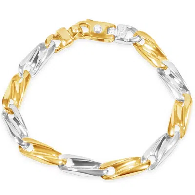 Pompeii3 Men's Link 14k Gold (36gram) Or Platinum (59gram) 8.5mm Bracelet 8.5"