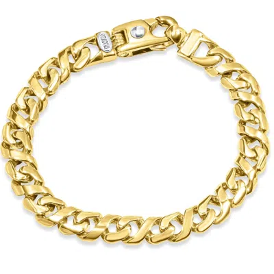 Pompeii3 Men's Link 14k Gold (37gram) Or Platinum (60gram) 7.5mm Bracelet 8.5" In Multi