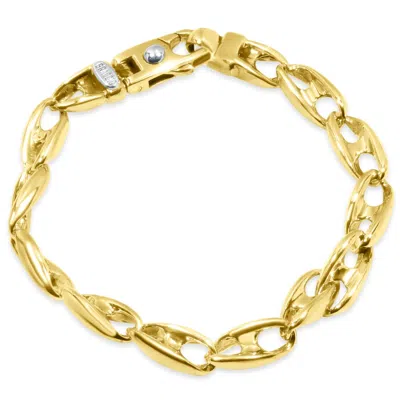 Pompeii3 Men's Link 14k Gold (37gram) Or Platinum (60gram) 8mm Bracelet 8.5" In Multi