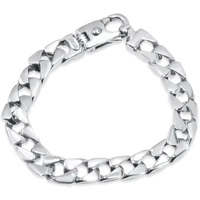 Pompeii3 Men's Link 14k Gold (37gram) Or Platinum (60gram) 8mm Bracelet 8.5" In Silver