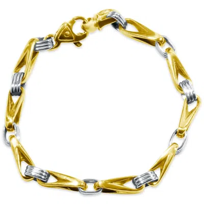 Pompeii3 Men's Link 14k Gold (38gram) Or Platinum (61gram) 6mm Bracelet 9" In Multi