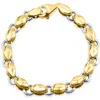 Pompeii3 Men's Link 14k Gold (39gram) Or Platinum (63gram) 6-9.5mm Bracelet 8.5" In Silver