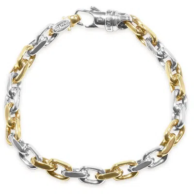 Pompeii3 Men's Link 14k Gold (39gram) Or Platinum (63gram) 7mm Bracelet 8.5" In Multi