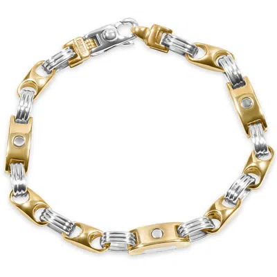Pompeii3 Men's Link 14k Gold (40gram) Or Platinum (65gram) 7mm Bracelet 8" In Multi
