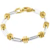 Pompeii3 Men's Link 14k Gold (41gram) Or Platinum (66gram) 6.5mm Bracelet 8.5" In Silver