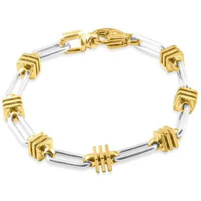 Pompeii3 Men's Link 14k Gold (41gram) Or Platinum (66gram) 6.5mm Bracelet 8.5" In Silver