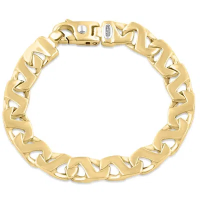 Pompeii3 Men's Link 14k Gold (42gram) Or Platinum (68gram) 10mm Link Bracelet 8.5" In Multi