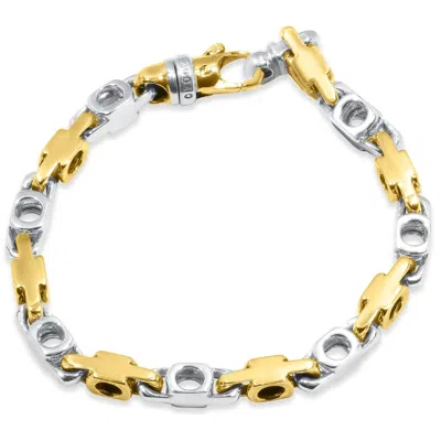 Pompeii3 Men's Link 14k Gold (43gram) Or Platinum (69gram) 6mm Bracelet 8" In Multi
