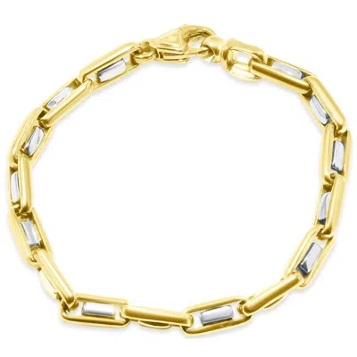 Pompeii3 Men's Link 14k Gold (43gram) Or Platinum (69gram) 6mm Bracelet 8.5" In Silver